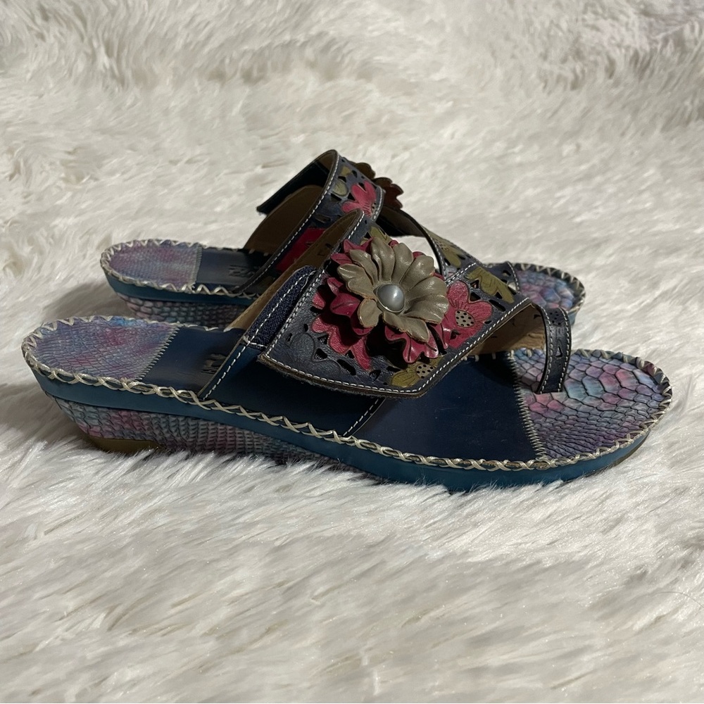 41 L'artistle Vardi Toe Loop Slide Sandals - image 4
